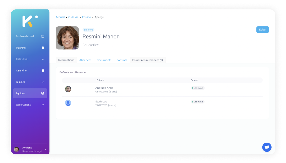 Gestion des collaborateurs